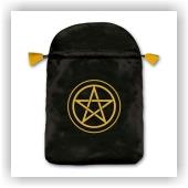 Tarot Bag (saténový černý váček "Pentagram")