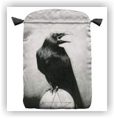 Tarot Bag (saténový potištěný váček "Crows")