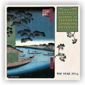 Nástěnný kalendář - Hiroshige - Masters of Japanese Woodblock Painting 2016