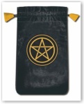 Tarot Mini Bag (sametový černý váček "Pentagram")