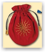 Tarot Bag (saténový červený váček "Spirála")