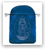 Tarot Bag (saténový modrý váček "Svatý grál")